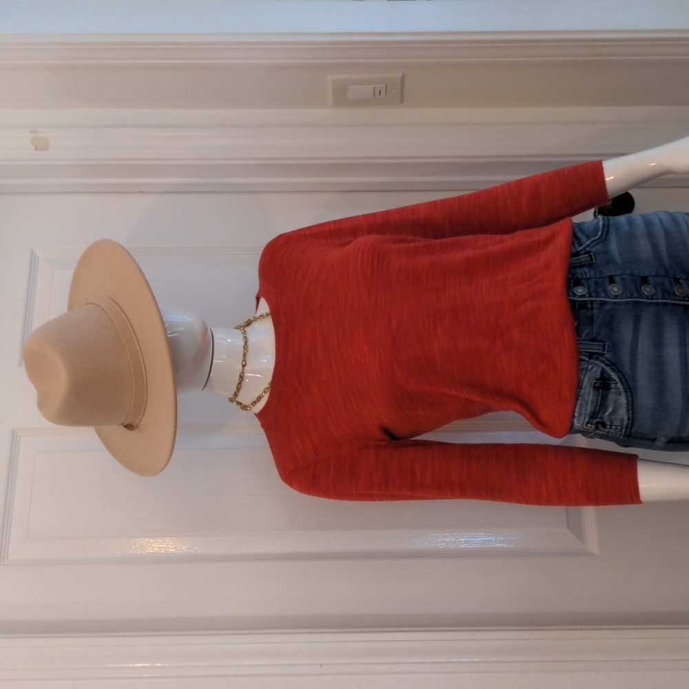 Loft, Excuisit Red Orange Pink Sweater Size Xs